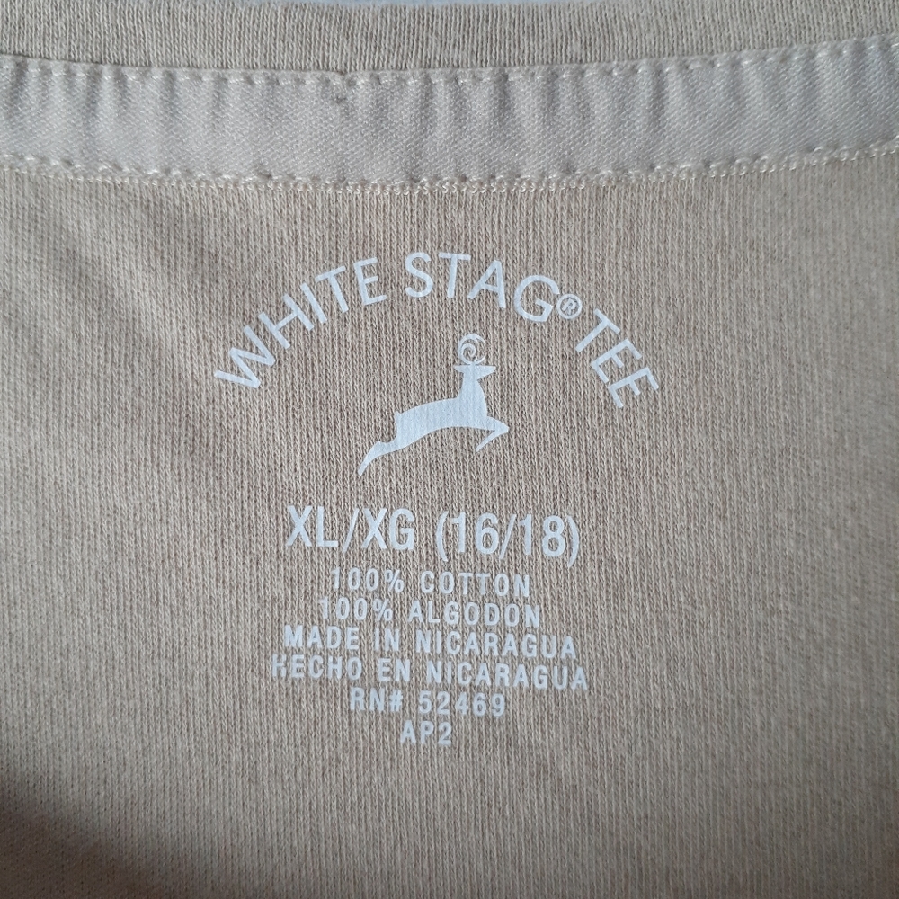 White stag women's beige floral print short sleeve top size XL (16-18) - Picture 9 of 9